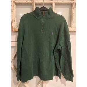 Polo Ralph Lauren size XL men’s 1/4 zip pullover top in green